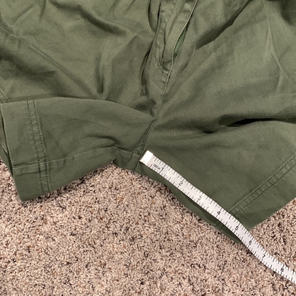 ZigZag Vintage Pleated Cotton High Rise Army Green Cargo Short - Picture 6 of 10